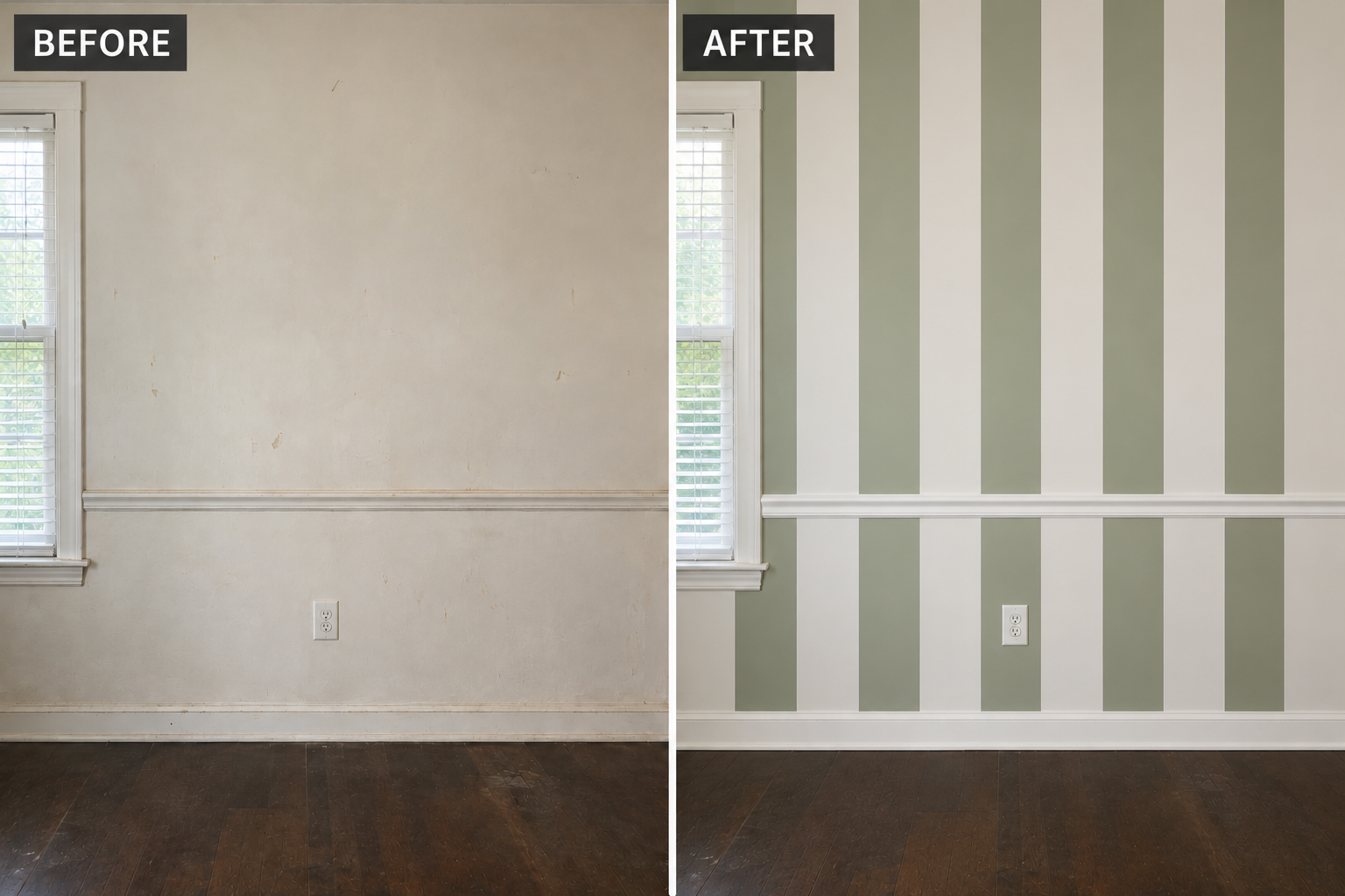 Before and after paint job